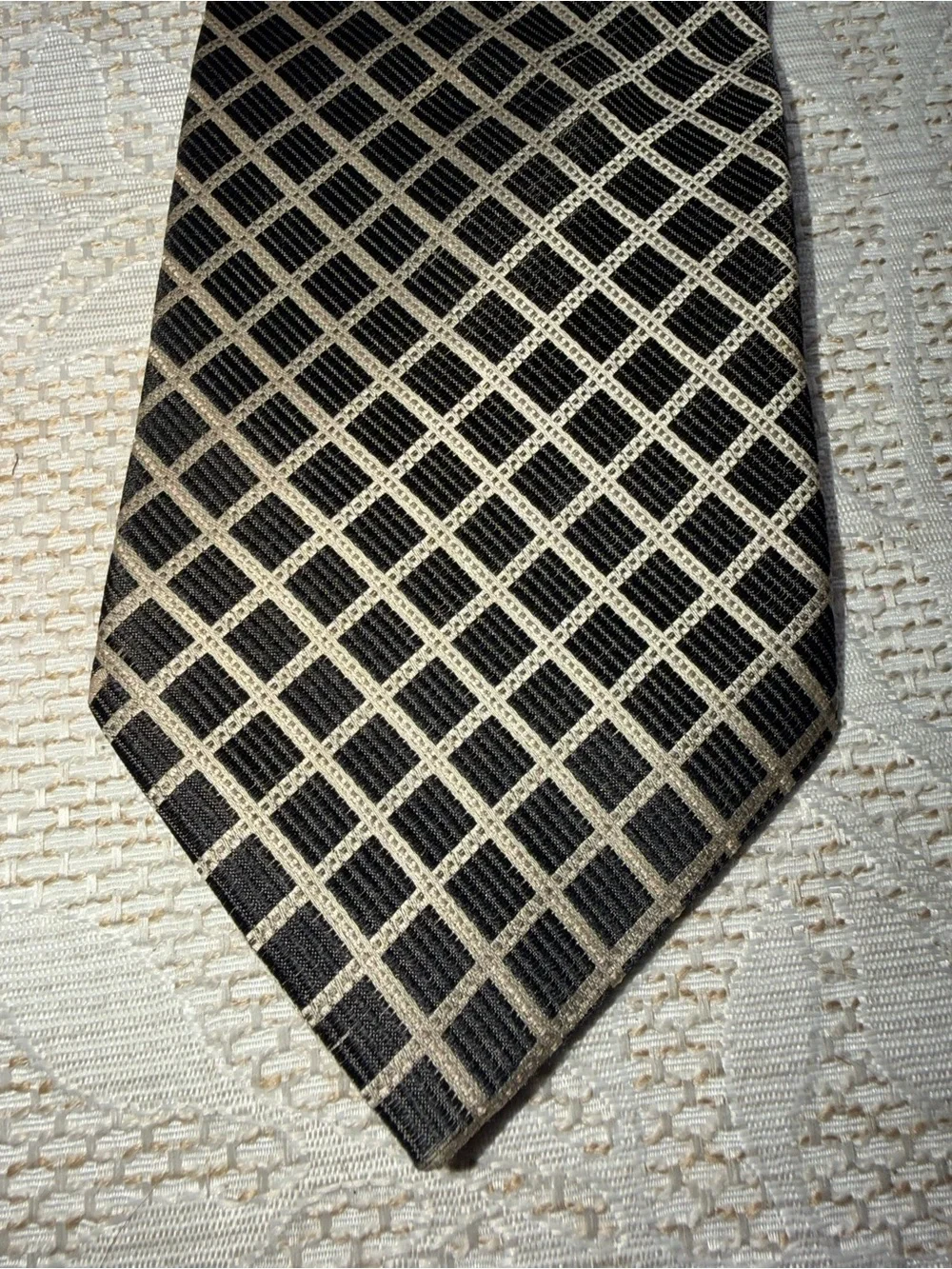 JOSEPH & FEISS silk men tie Metalic Geometric Squares